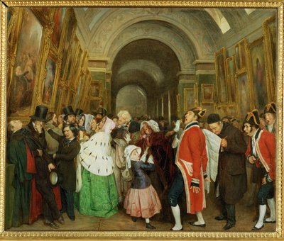 Vier-Uhr, im Salon, auch Schließung genannt von François Auguste Biard