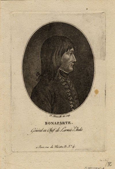 Napoleon als Kommandant der Armee von Italien, um 1798 von Francois Bonneville