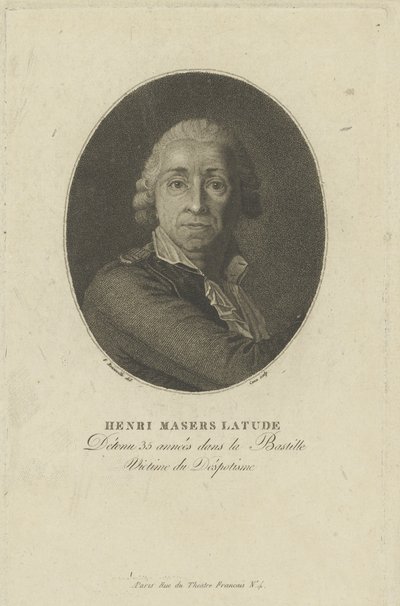 Porträt von Henri Masers de Latude 1725-1805, ca. 1793 von Francois Bonneville