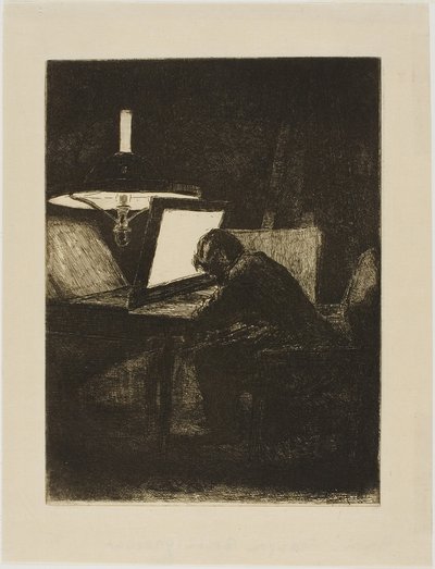 François Bonvin Radierung von François Bonvin
