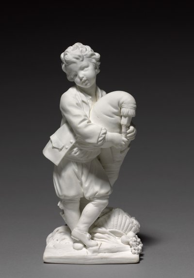 Figur des Dudelsackspielers, hergestellt von Vincennes Factory, modelliert von Pierre Blondeau, 1748-1752 von François Boucher