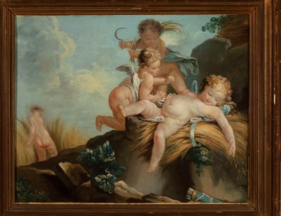 Putten spielen im Getreide (L