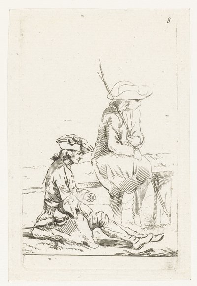 Soldat und ein Bauer von François Boucher
