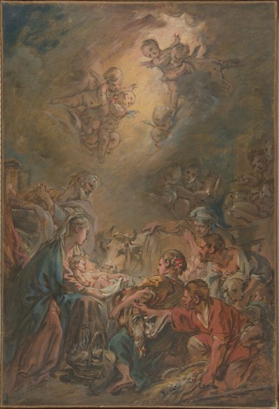 Die Anbetung der Hirten von François Boucher