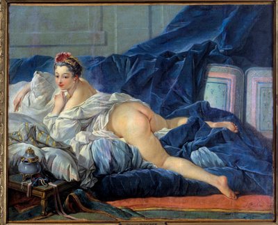 Die Odaliske. Junge Frau sitzt auf einem Sofa. Gemälde von François Boucher (1703-1770) 1752 Reims, Musée des Beaux-Arts von François Boucher