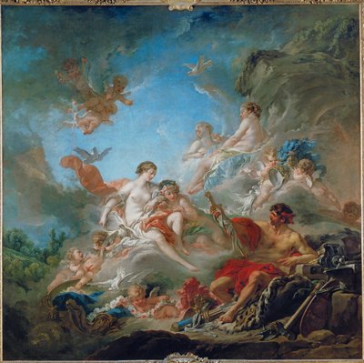 Vulkan präsentiert Venus Waffen für Äneas von François Boucher