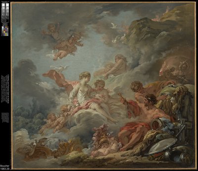 Vulkan präsentiert Venus Waffen für Aeneas von François Boucher