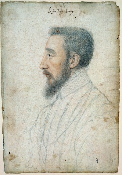Porträt von Heinrich II, König von Frankreich (1519 - 1559), circa 1547 von François Clouet