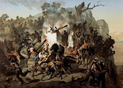 Niederlage der Modocs am 15. April 1873 von Francois Constant Mes