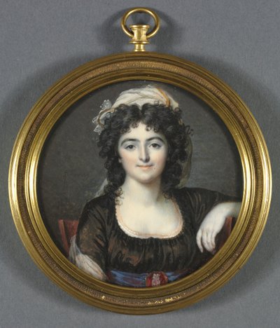 Porträt einer Frau in einem braunen Kleid, 1795 von Francois Dumont
