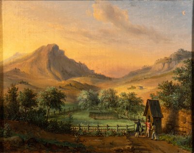 Napoleons Grab auf der Insel St. Helena im Geraniumtal von Francois Edme Ricois