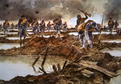 Fünf Uhr morgens 31.7.1917 von Francois Flameng