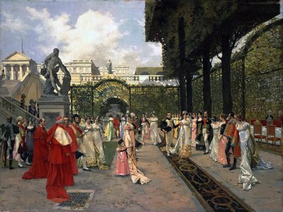 Napoleon I. und der König von Rom in Saint-Cloud im Jahr 1811, 1896 von Francois Flameng