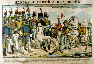 Napoleon verletzt bei Regensburg, April 1809, ca. 1835 von Francois Georgin