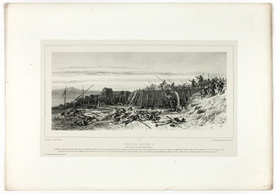 Eroberung des Bastions Nr. 9, aus Souvenirs d’Italie: Expedition de Rome von Francois Hippolyte Lalaisse