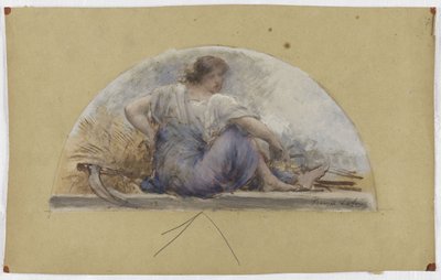 Skizze für den Speisesaal des Hôtel de Ville in Paris: Ernte oder Sommer von Francois Lafon