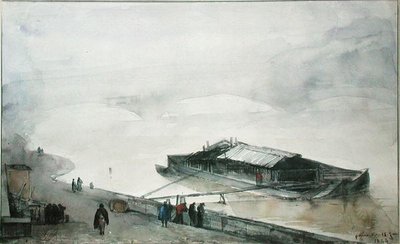 Die Seine, 1843 von Francois Marius Granet
