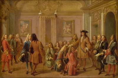 Die erste Beförderung der Ritter von Saint Louis durch Ludwig XIV., Versailles 8. Mai 1693 von Francois Marot