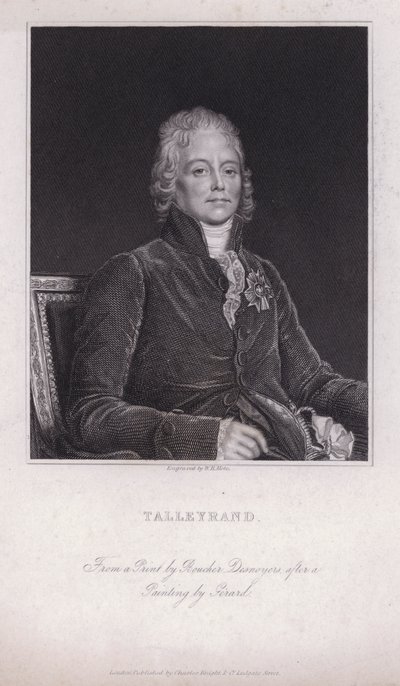 Charles Maurice de Talleyrand-Périgord, französischer Politiker und Diplomat (Stich) von Francois Pascal Simon (after) Gerard