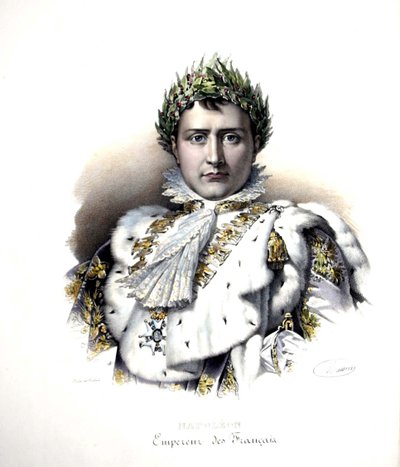 Napoleon I. (1769-1821) zur Zeit seiner Krönung 1804 (Gravur) von Francois Pascal Simon (after) Gerard