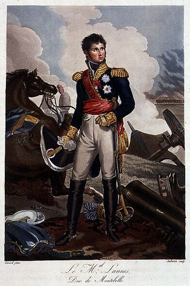 Porträt von Marschall Lannes, Herzog von Montebello, nach Gérard - in „Précis historique de la guerre entre la France et l