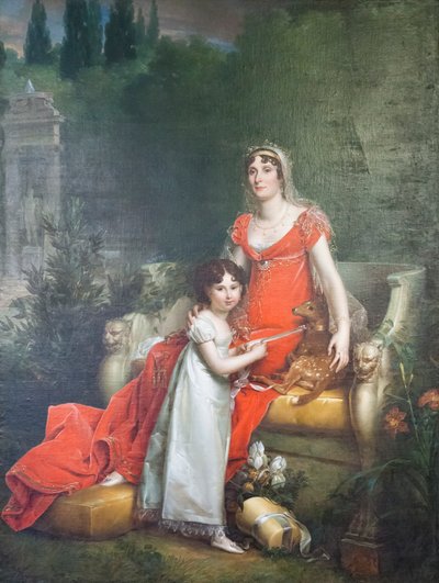 Elisa Bonaparte Baciocchi mit ihrer Tochter Napoleona Elisa von Baron François Pascal Simon Gérard