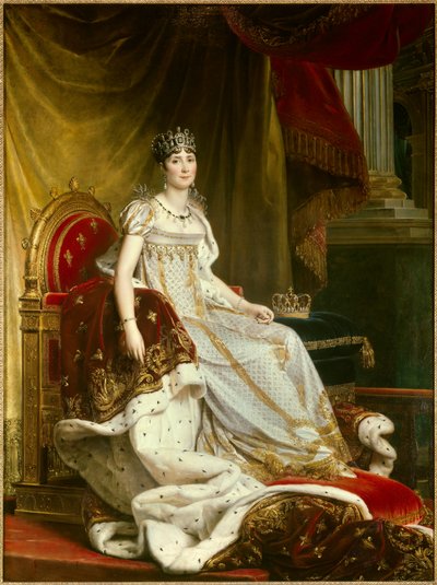 Porträt der Kaiserin Josephine de Beauharnais (1763-1814) im Krönungsgewand, Gemälde von François Gérard (1770-1837). Dim. 2,1x1,3 m. Fontainebleau, Schloss Fontainebleau von Baron François Pascal Simon Gérard