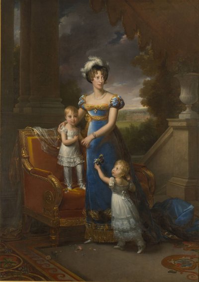 Herzogin von Berry mit den Kindern Louise Marie Thérèse d