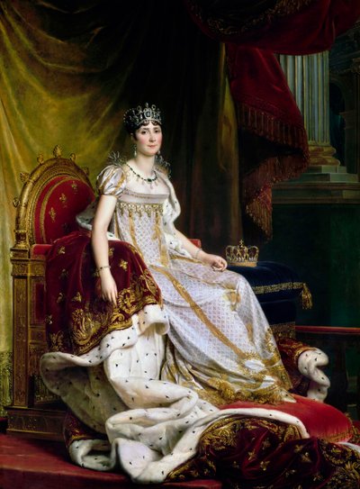 Joséphine de Beauharnais, die erste Frau von Napoléon Bonaparte 1763-1814 im Krönungskostüm, 1807-1808 von Francois Pascal Simon Gerard