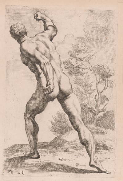 Der Borghese Gladiator, Rückansicht [Tafel 29] von Francois Perrier