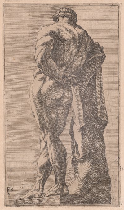 Der Farnesische Herkules, von hinten gesehen [Tafel 4] von Francois Perrier
