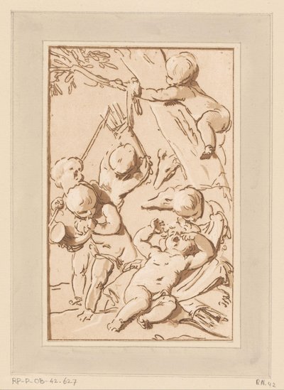 Amors in Ruhe nach der Jagd von Francois Philippe Charpentier