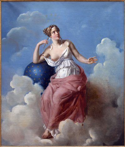 Astronomie. Gemälde von Francois Vincent Latil (1796-1890) von Francois Vincent Mathieu Latil