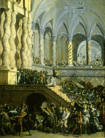 Christus vertreibt die Geldwechsler aus dem Tempel von Francois de Nome