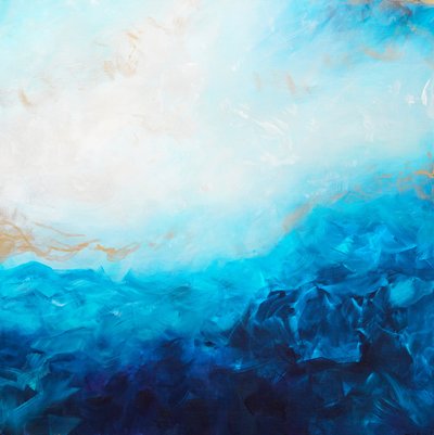 Tiefblaue Abstraktion von Françoise Wattré