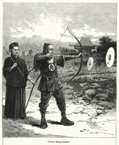 Chinesische Scharfschützen (Gravur) von Frank (after) Feller