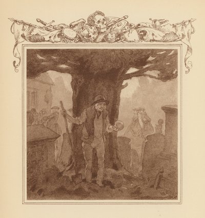 Illustration für Grays Elegie (Farblithografie) von Frank Adams