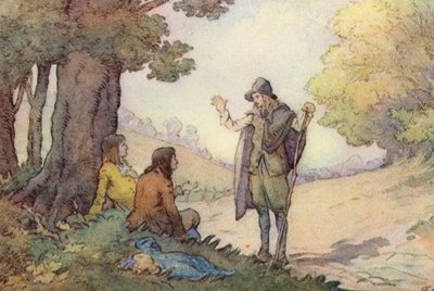 Illustration für Der Gelehrte-Zigeuner von Matthew Arnold von Frank Adams