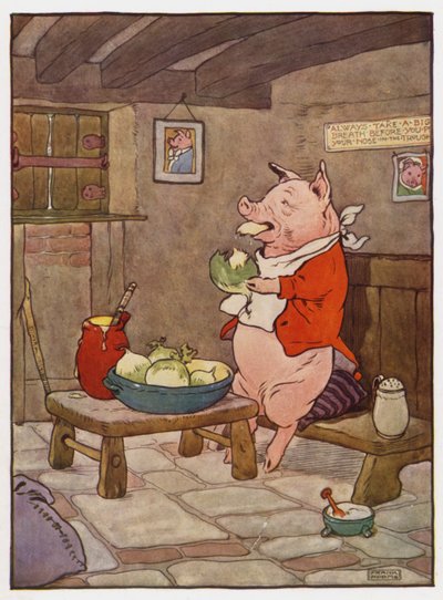 Illustration für Die drei kleinen Schweinchen von Frank Adams