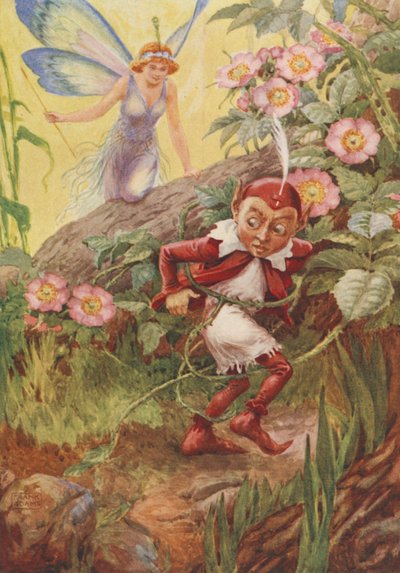 Nymphidia und Puck, aus Nymphidia von Michael Drayton von Frank Adams