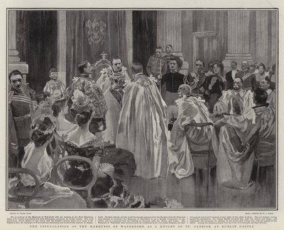 Die Installation des Marquess of Waterford als Ritter von St. Patrick im Dublin Castle von Frank Craig