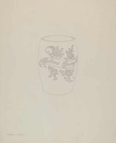Amerikanischer böhmischer Glaskrug von Frank M. Keane
