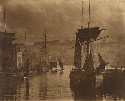 [Whitby Hafen, Das Dockende 1880] von Frank Meadow Sutcliffe