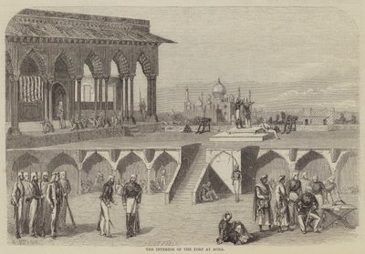 Das Innere des Forts von Agra von Frank Vizetelly
