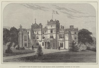 Der Besuch der Königin in Nordwales, Pale Mansion House, Llandderfel, bewohnt von der Königin von Frank Watkins