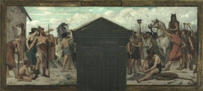 Skizze für das Rathaus des 15. Arrondissements: La Patrie, zwischen 1883 und 1884 von François Alfred Delobbe