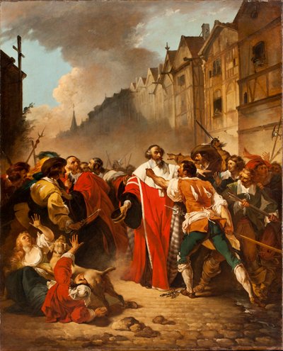 Le Président Molé, saisi par les factieux, au temps des guerres de la Fronde von François André Vincent