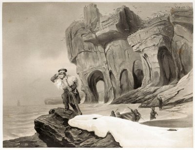 Bäreninsel aus Voyages en Scandinavie, en Laponie, au Spitzberg et aux Feroe, veröffentlicht 1852 (Gravur) von François Auguste Biard