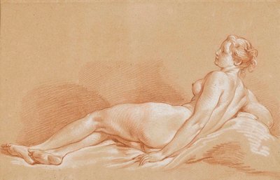 Boucher - Liegende junge Frau von François Boucher