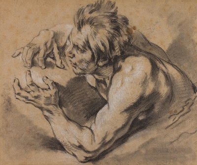 Studie eines Tritons, 1748-53 von François Boucher
